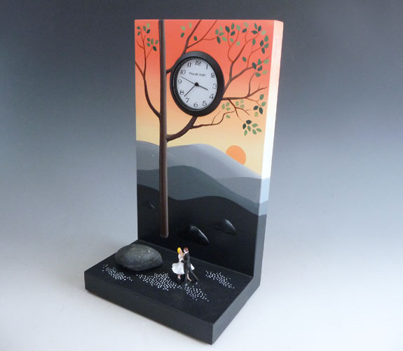 "Sunset Romance" Clock by Pascale Judet